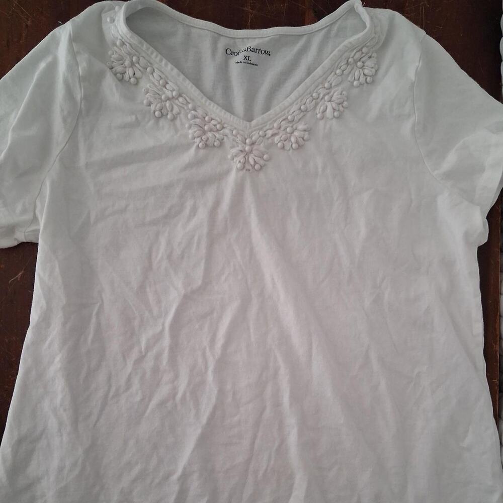 Vintage Croft Barrow Beaded T-Shirt - XL